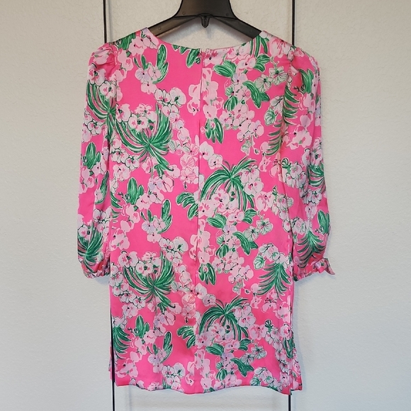 Lilly Pulitzer Maude Satin Romper Roxie Pink Size 4 - Picture 9 of 13